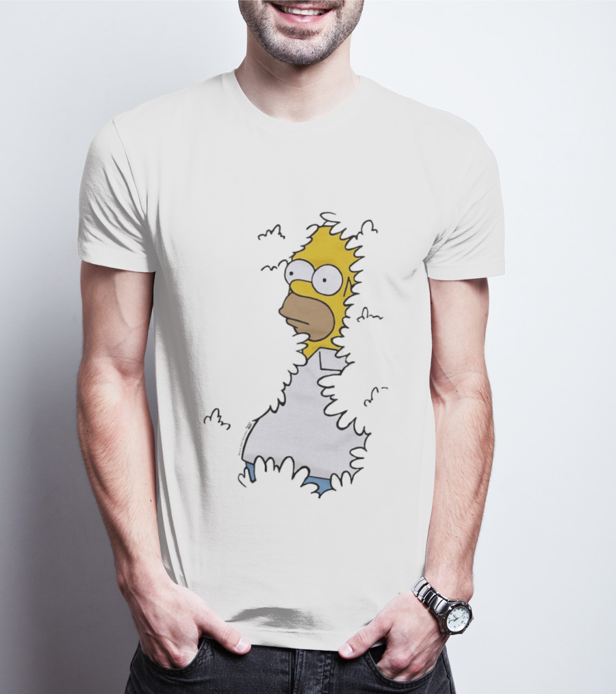 The Simpsons Homer Disappearing Into Bushes Meme T-Shirt