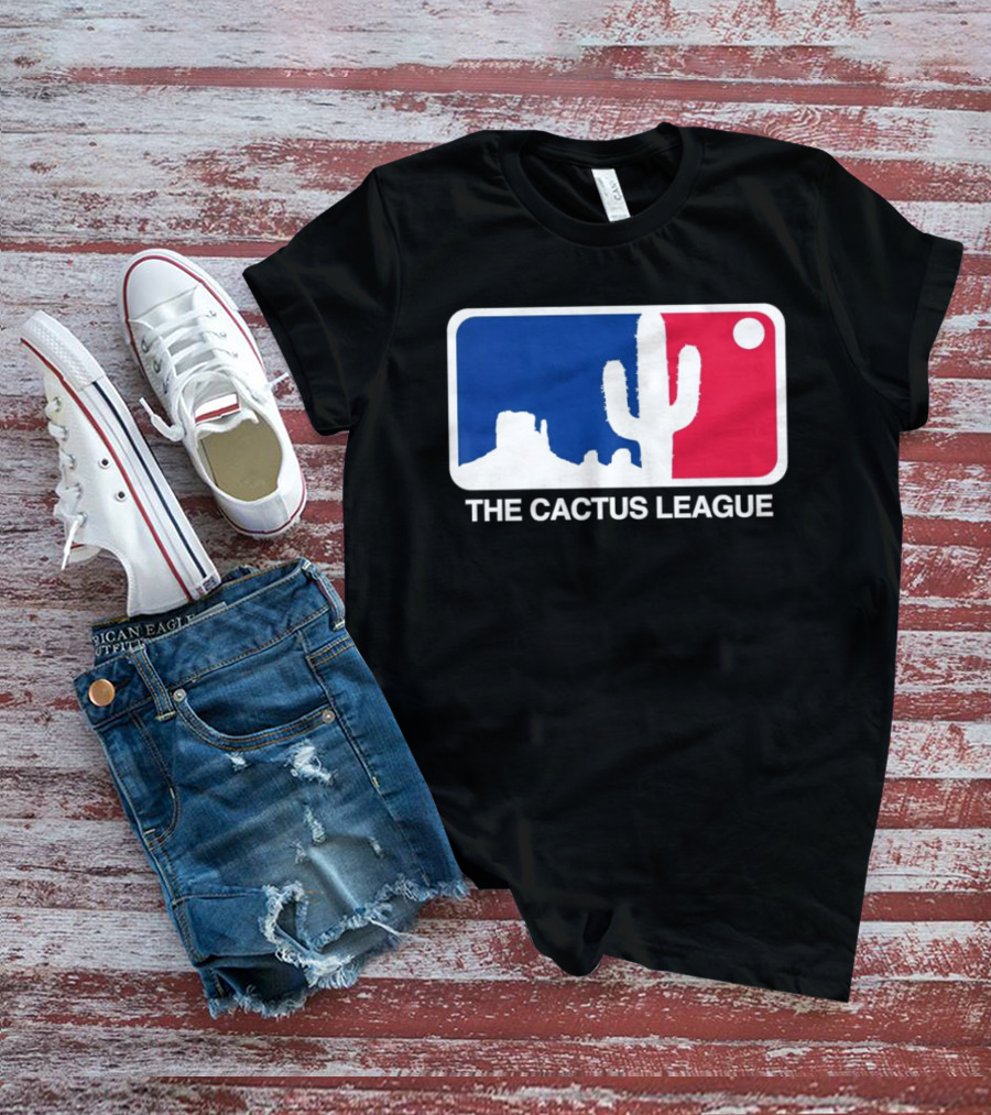 The Cactus League Baseball Logo Desert Cactus And Mesa Sun T-Shirt