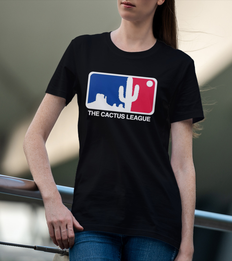 The Cactus League Baseball Logo Desert Cactus And Mesa Sun T-Shirt
