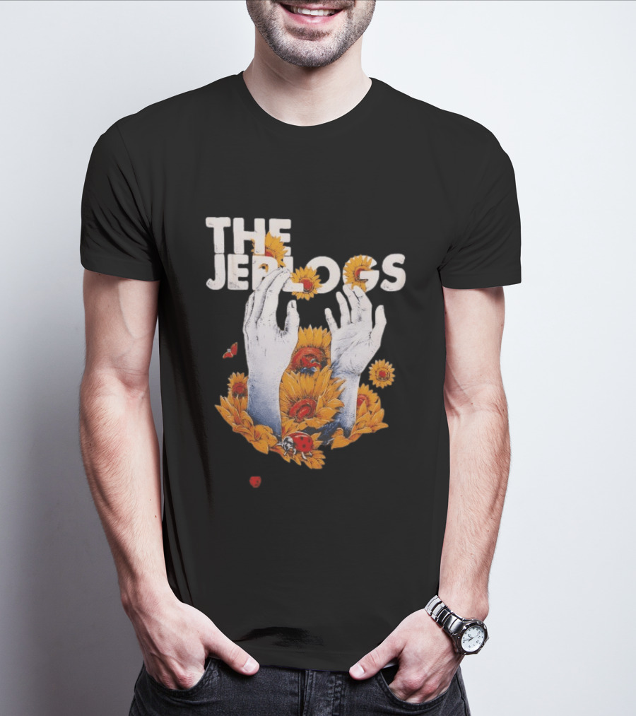 The Jep Logs Sunflowers And Ladybugs Blossoming Hands T-Shirt