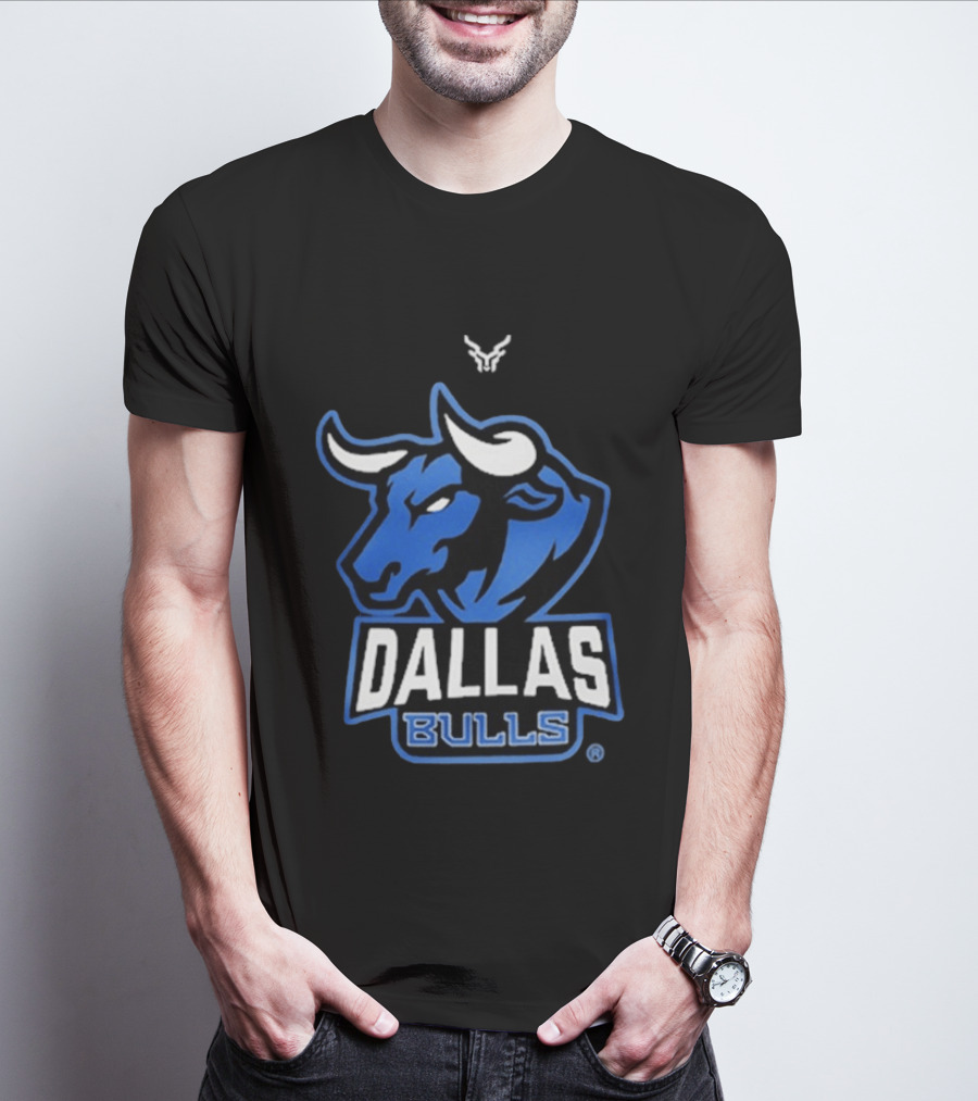 Drinkin Bros Dallas Bulls Bold Blue Bullhead T-Shirt