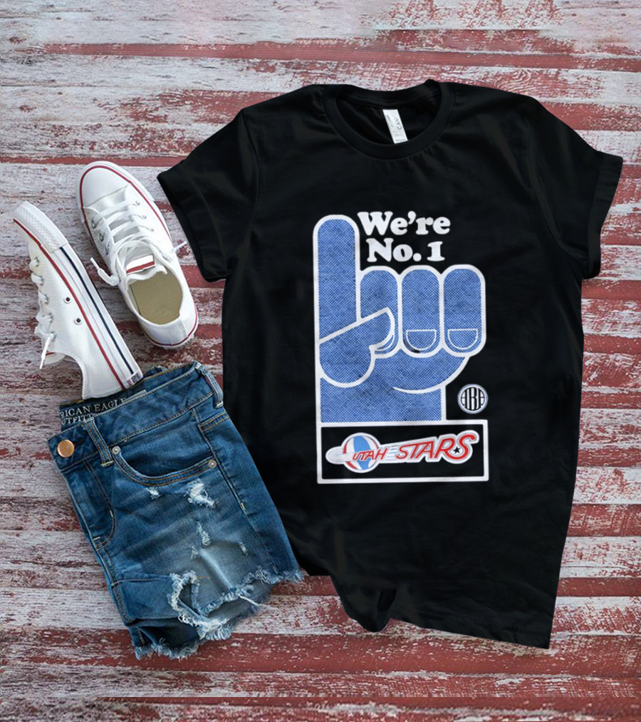 Utah Stars 1971 ABA Champs We're No 1 Foam Finger T-Shirt