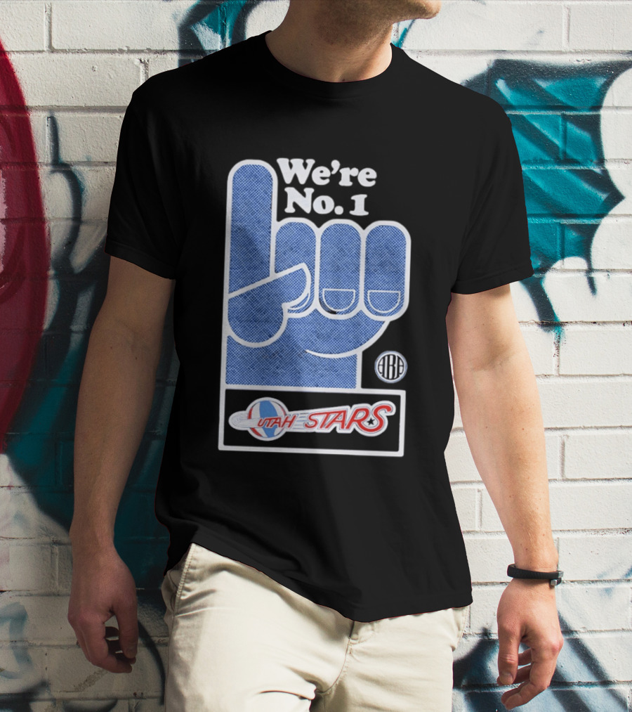Utah Stars 1971 ABA Champs We're No 1 Foam Finger T-Shirt