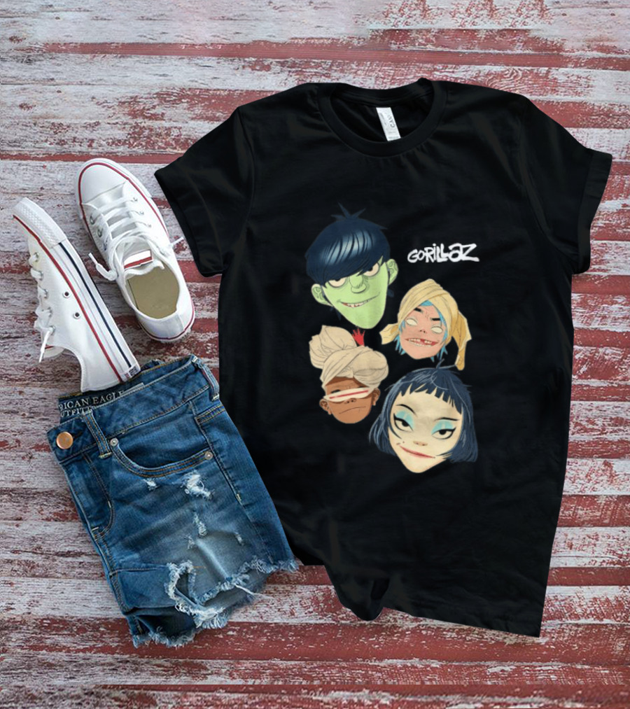 Gorillaz Band Characters The Mountain Heads T-Shirt