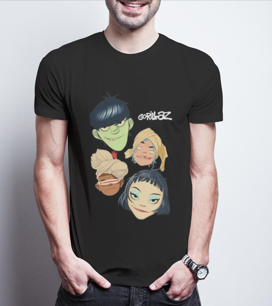 Gorillaz Band Characters The Mountain Heads T-Shirt