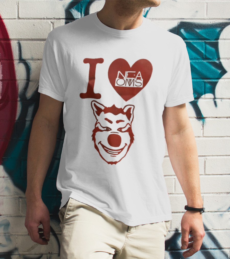 I Love NFAOMS Arkansas State Red Wolves Basketball T-Shirt