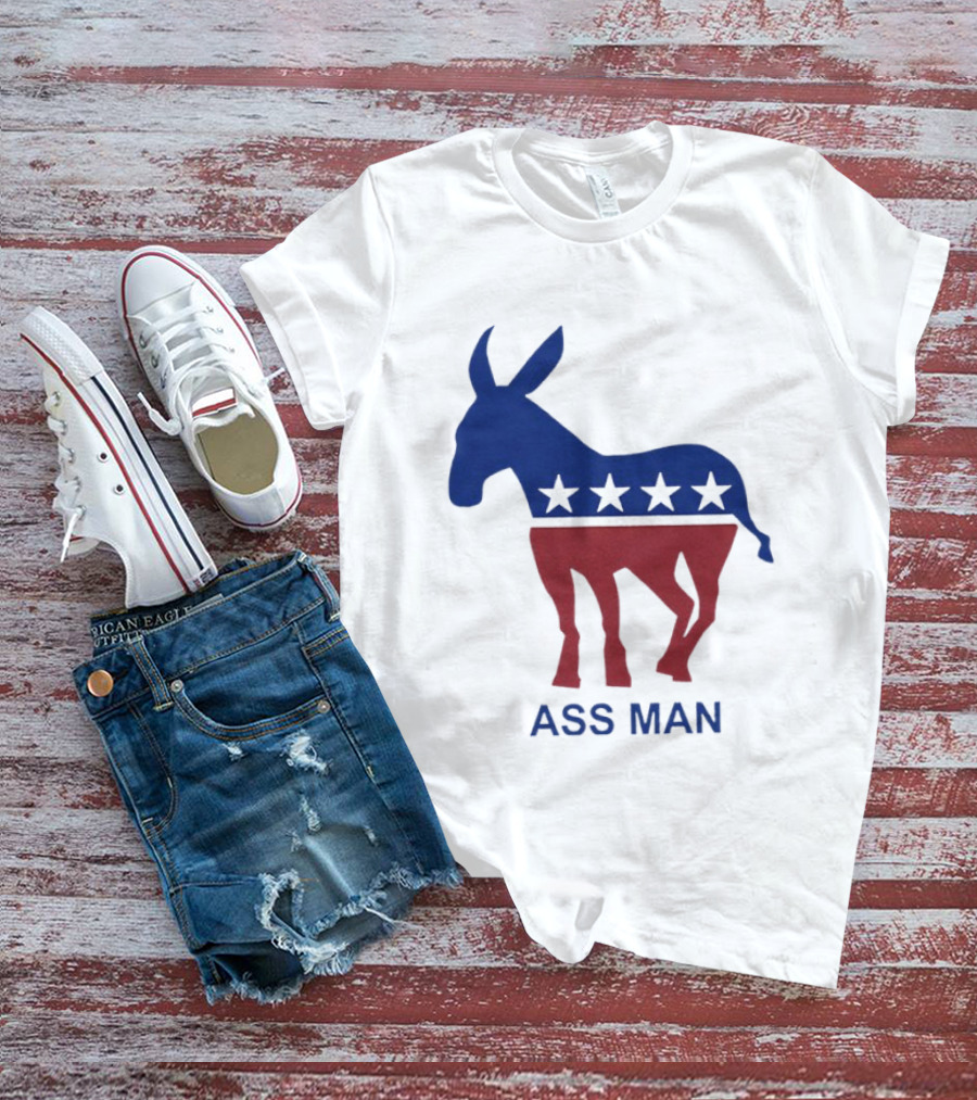 Ass Man Democratic Party Donkey Stars T-Shirt