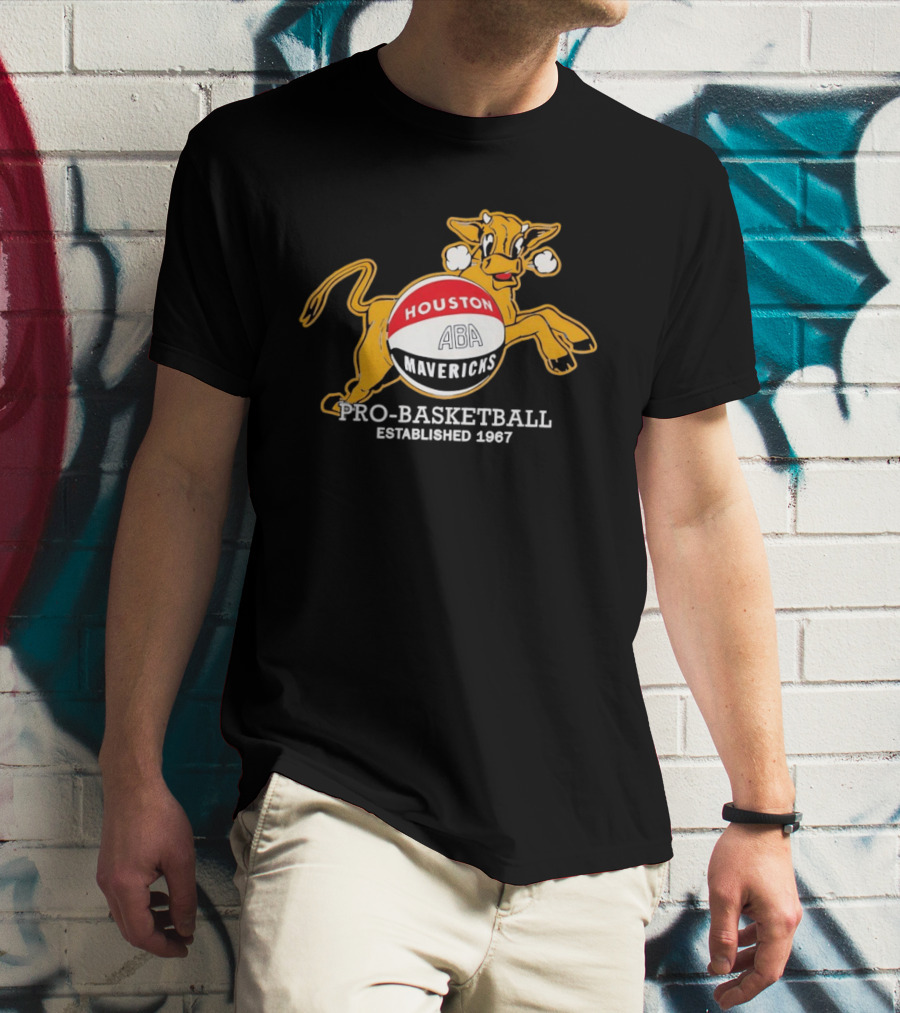 Houston Mavericks ABA Pro Basketball Established 1967 T-Shirt