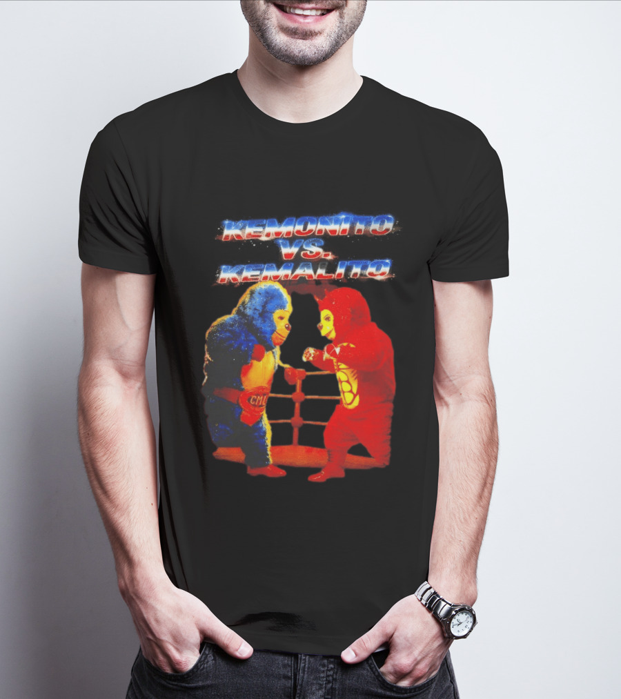 Kemonito Vs Kemalito Colorful Wrestling Showdown T-Shirt