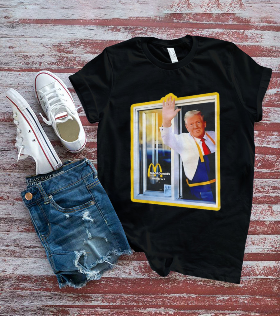 MAGA Donald's I'm Votin' For It Drive Thru Window Mockup T-Shirt