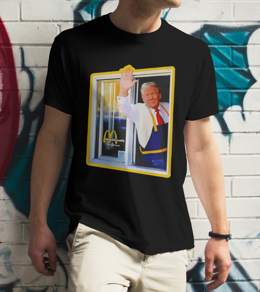 MAGA Donald's I'm Votin' For It Drive Thru Window Mockup T-Shirt