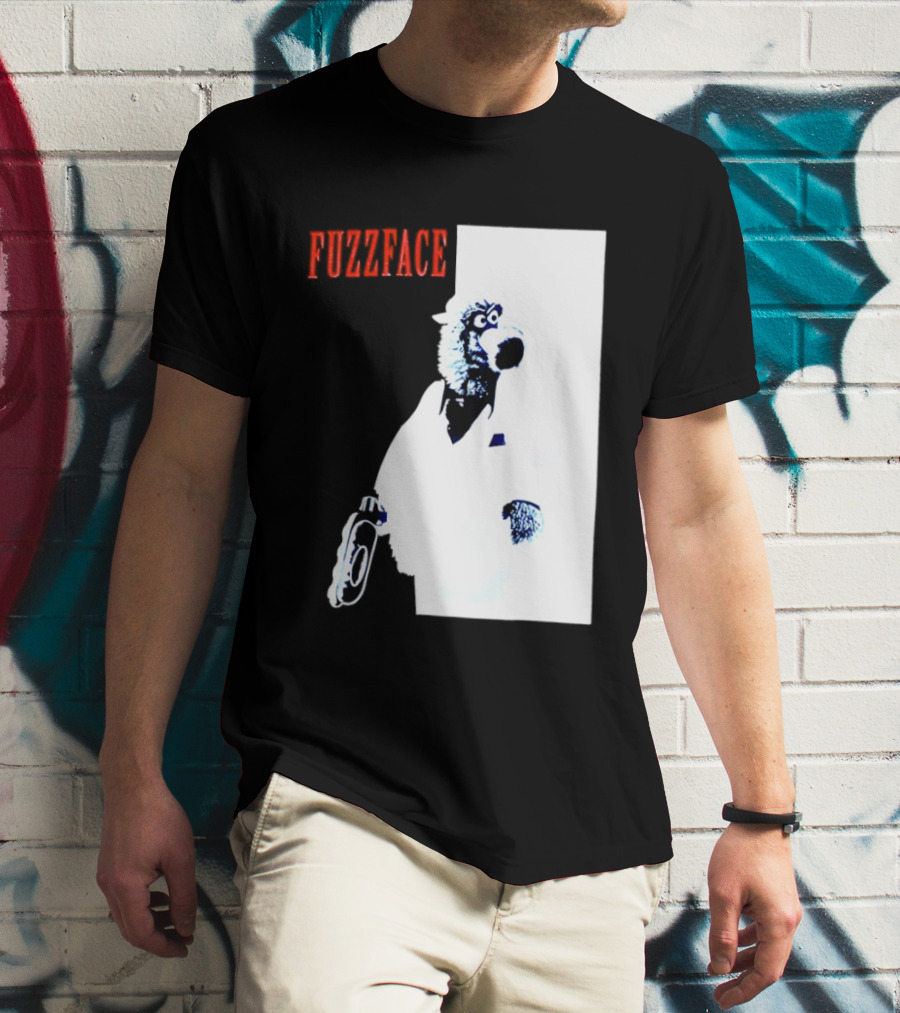 Fuzz Face Muppet Holding Hair Dryer T-Shirt