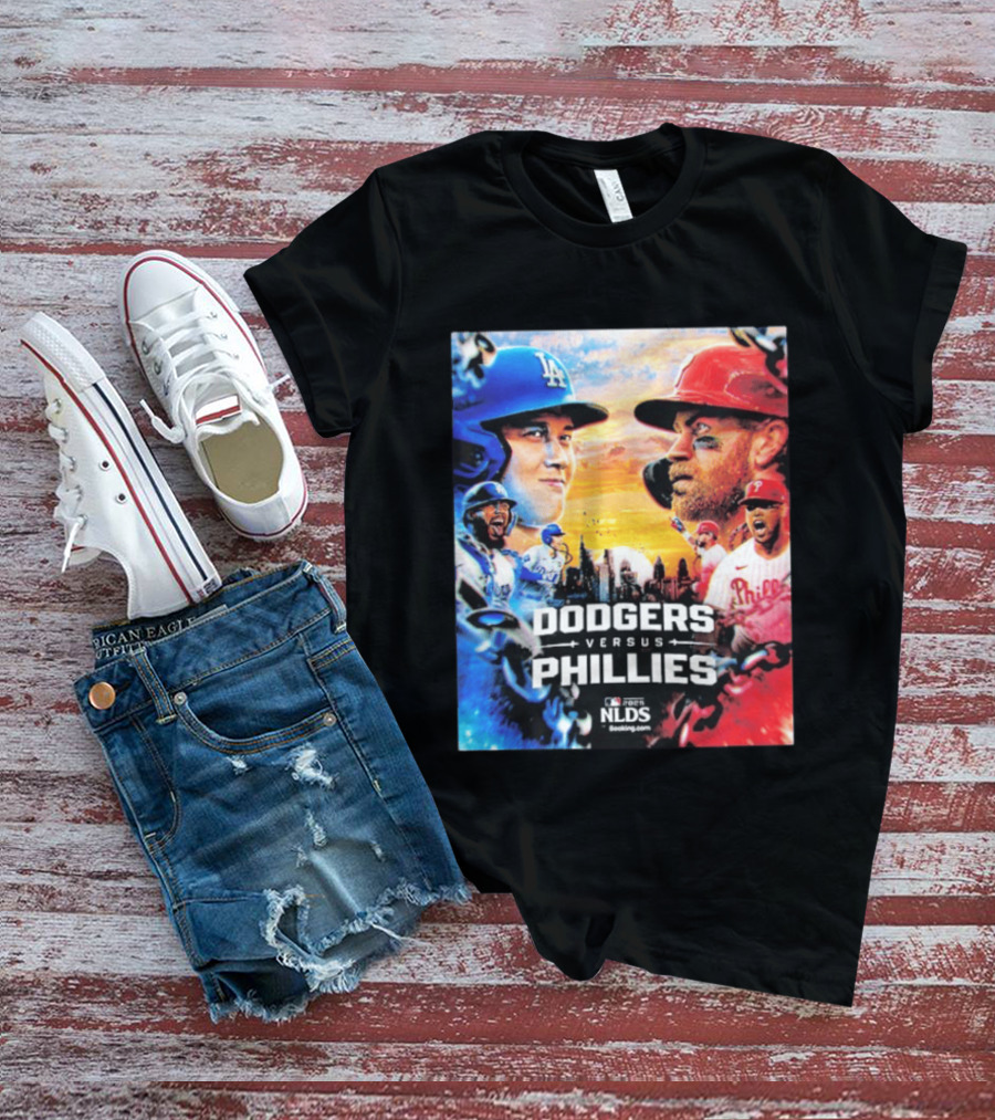 Los Angeles Dodgers Versus Philadelphia Phillies 2025 MLB NLDS Epic Showdown T-Shirt