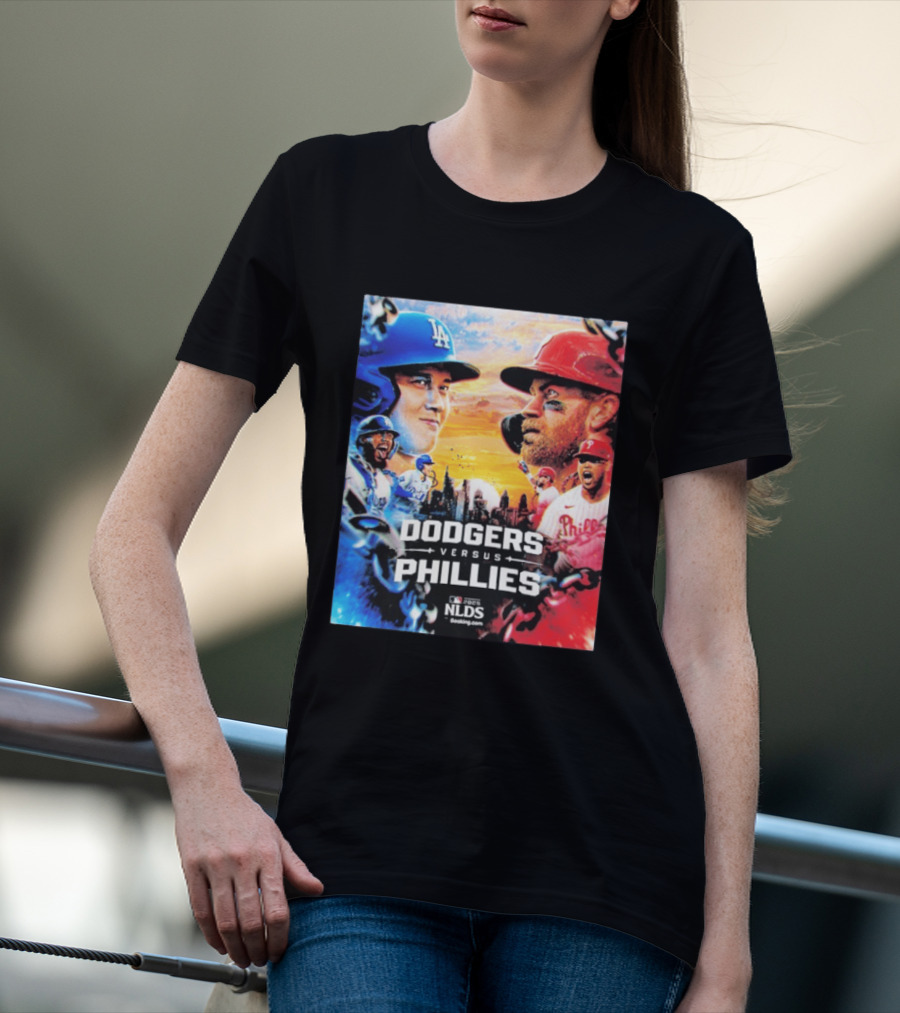 Los Angeles Dodgers Versus Philadelphia Phillies 2025 MLB NLDS Epic Showdown T-Shirt