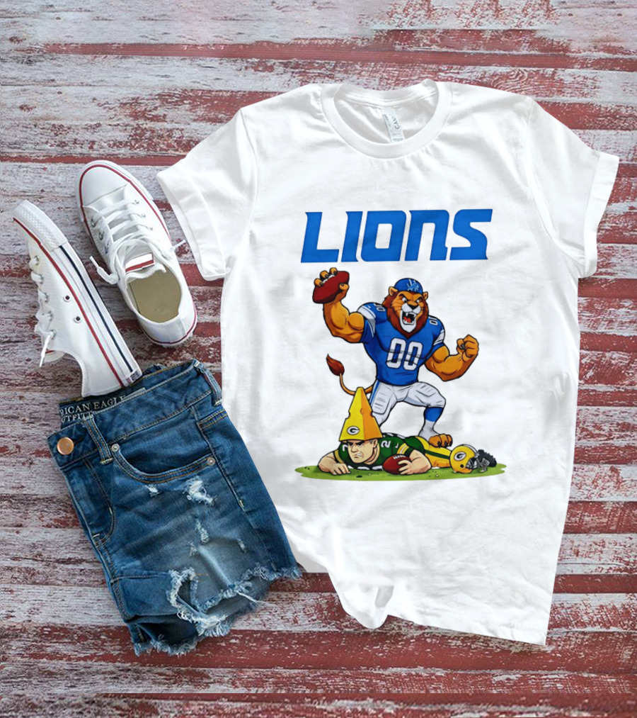Detroit Lions Rivalry Celebration Against Green Bay Packers T-Shirt