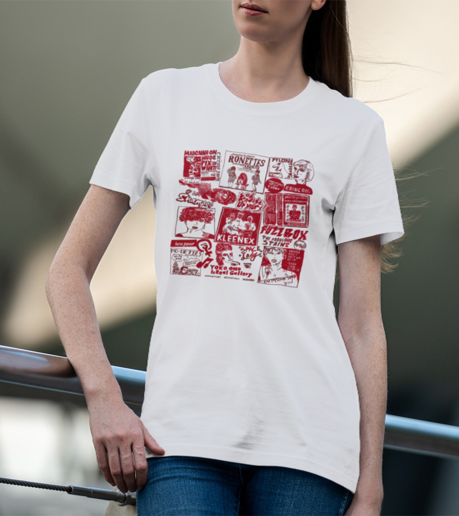 Grrrls Ronettes Kleenex Pylon Slits Stiff Records T-Shirt