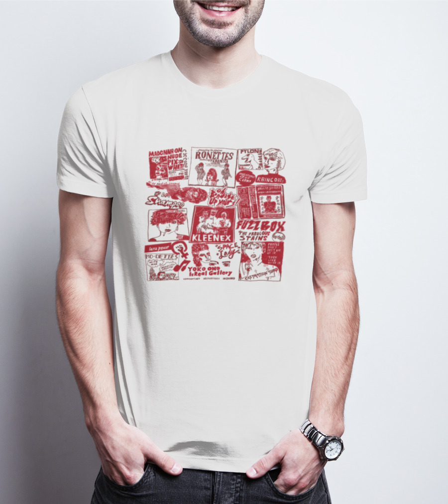 Grrrls Ronettes Kleenex Pylon Slits Stiff Records T-Shirt