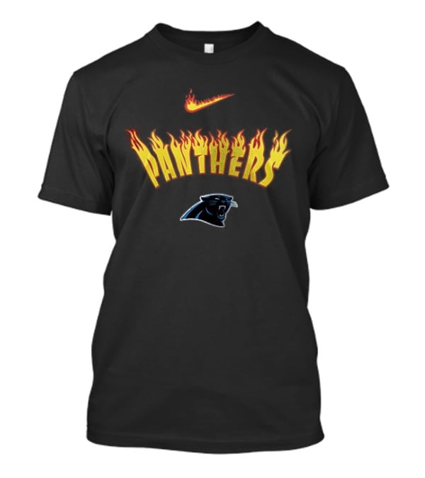 Carolina Panthers Firewave Flames Nike T-Shirt