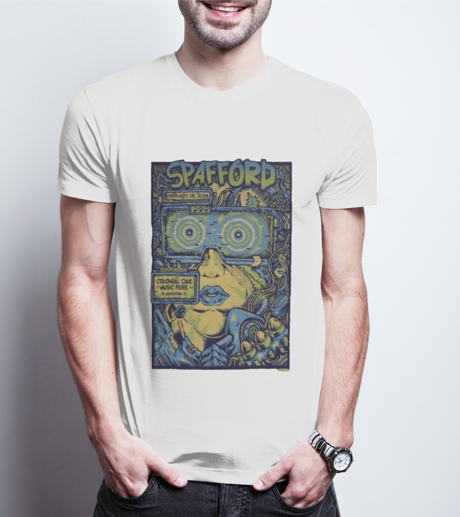 Spafford February 18 2026 Colonial Oak Music Park St Augustine FL Psychedelic T-Shirt