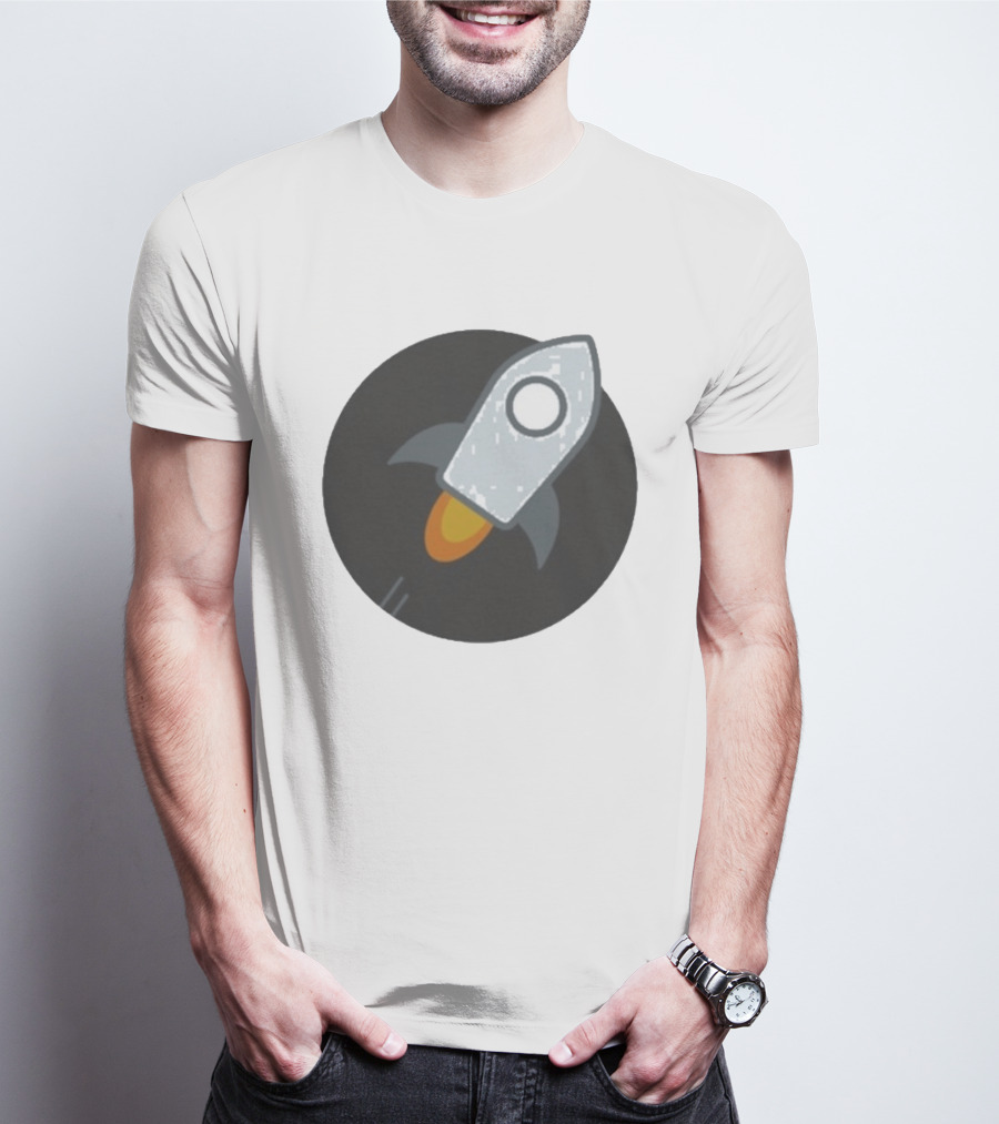 Stellar Rocket Cryptocurrency Digital Spacecraft T-Shirt