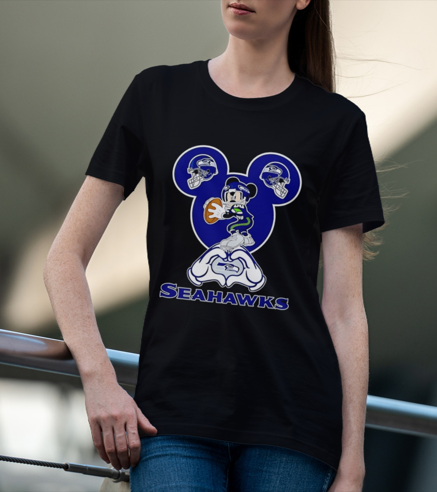Mickey Mouse Seattle Seahawks Football Fanatic Collection T-Shirt