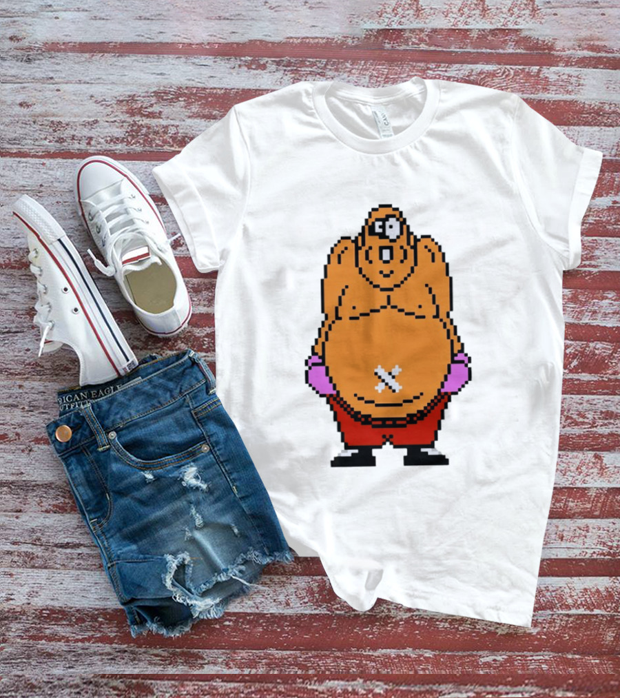 King Hippo Pixel Art From Mike Tyson's Punch Out!! NES Game T-Shirt