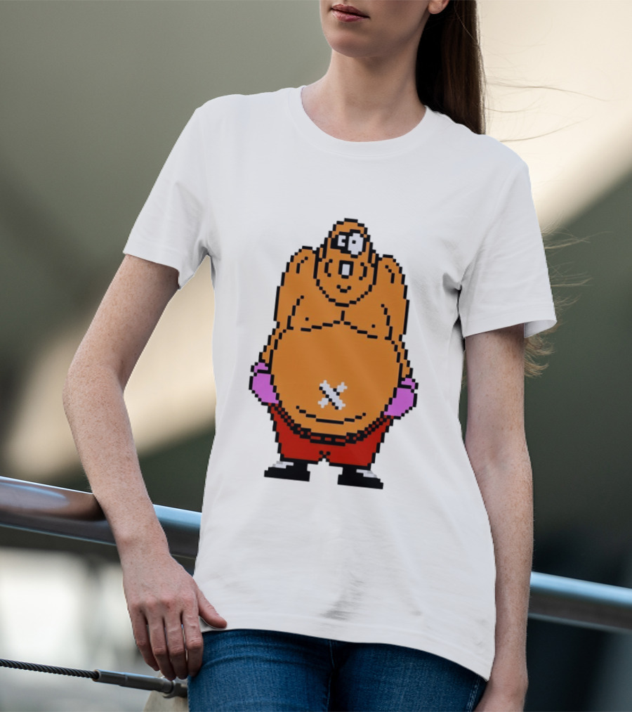 King Hippo Pixel Art From Mike Tyson's Punch Out!! NES Game T-Shirt