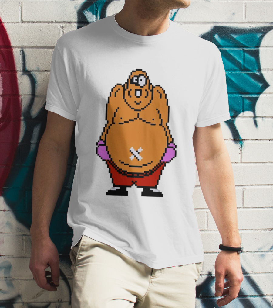King Hippo Pixel Art From Mike Tyson's Punch Out!! NES Game T-Shirt
