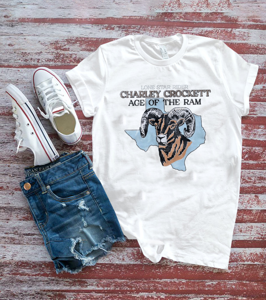 Charley Crockett Age Of The Ram Texas Map Sheep T-Shirt
