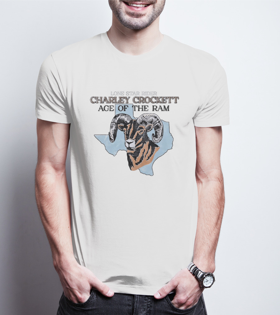 Charley Crockett Age Of The Ram Texas Map Sheep T-Shirt