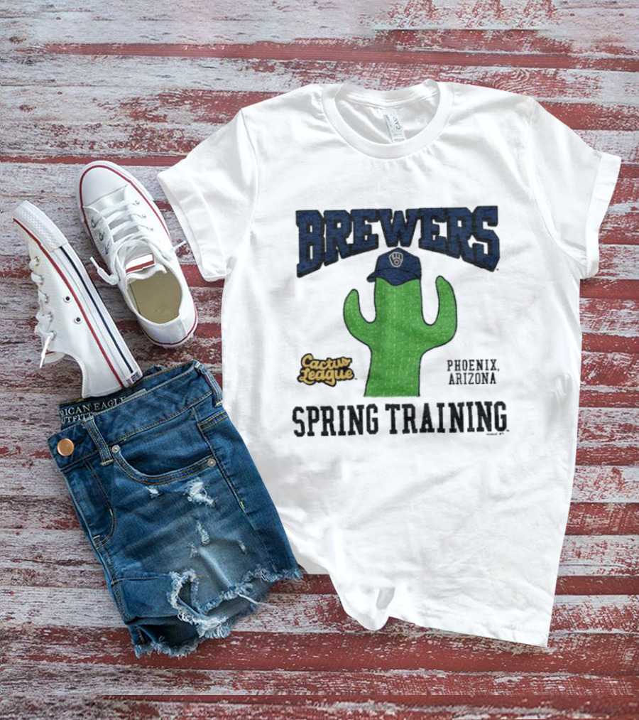 Milwaukee Brewers Cactus League Spring Training Phoenix Arizona Cactus Hat T-Shirt
