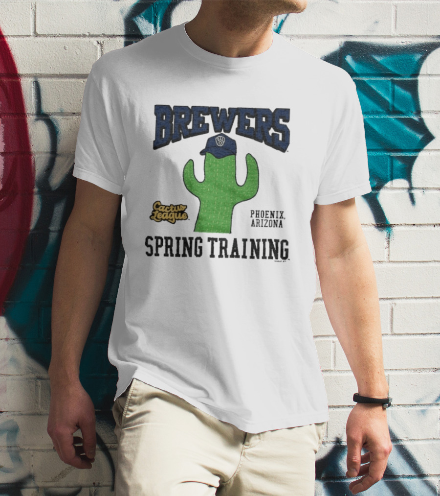 Milwaukee Brewers Cactus League Spring Training Phoenix Arizona Cactus Hat T-Shirt
