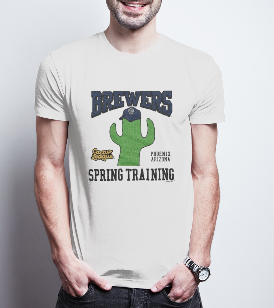 Milwaukee Brewers Cactus League Spring Training Phoenix Arizona Cactus Hat T-Shirt