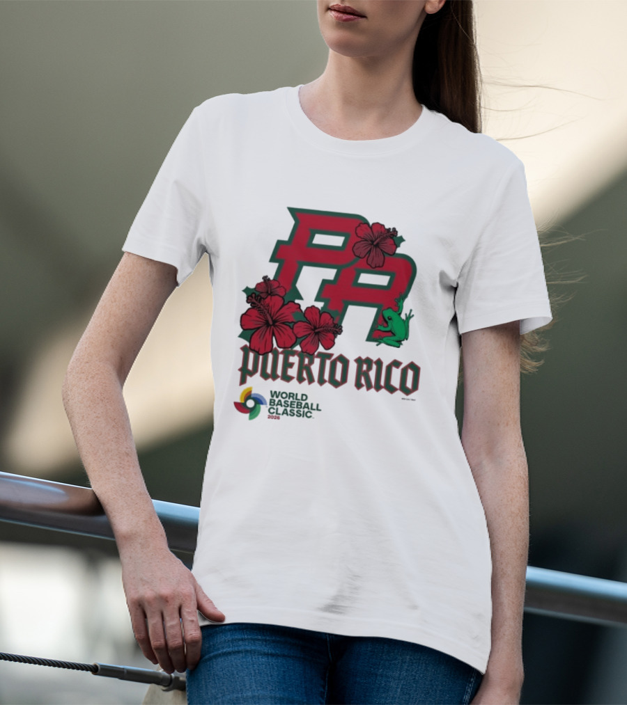 Puerto Rico 2026 World Baseball Classic Hibiscus Coqui T-Shirt