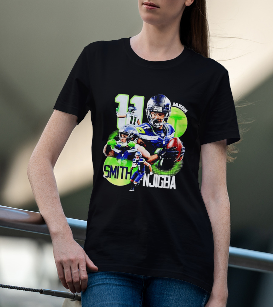 Jaxon Smith Njigba 11 Seattle Seahawks Football Receiver T-Shirt