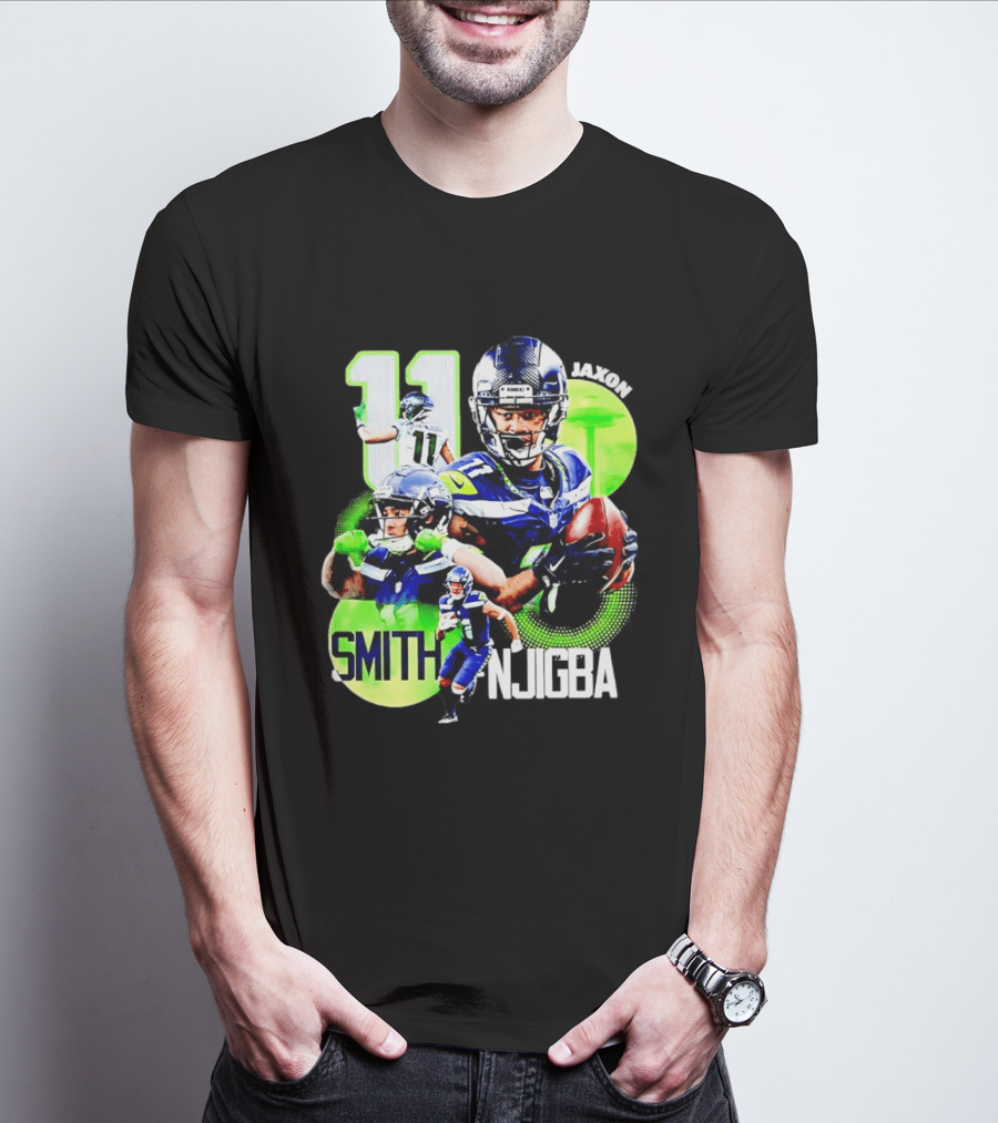 Jaxon Smith Njigba 11 Seattle Seahawks Football Receiver T-Shirt