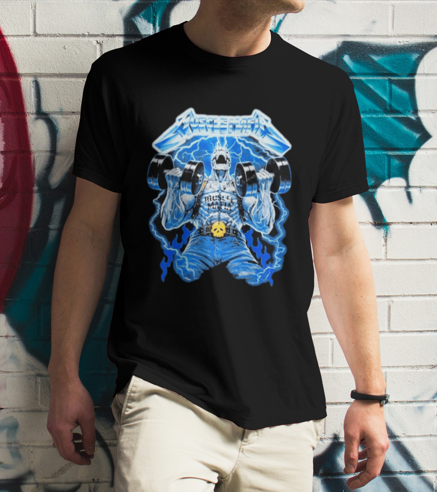 Muscle Mafia Hell's Dumbbells Lightning Blue Intensity Warren Lotas T-Shirt