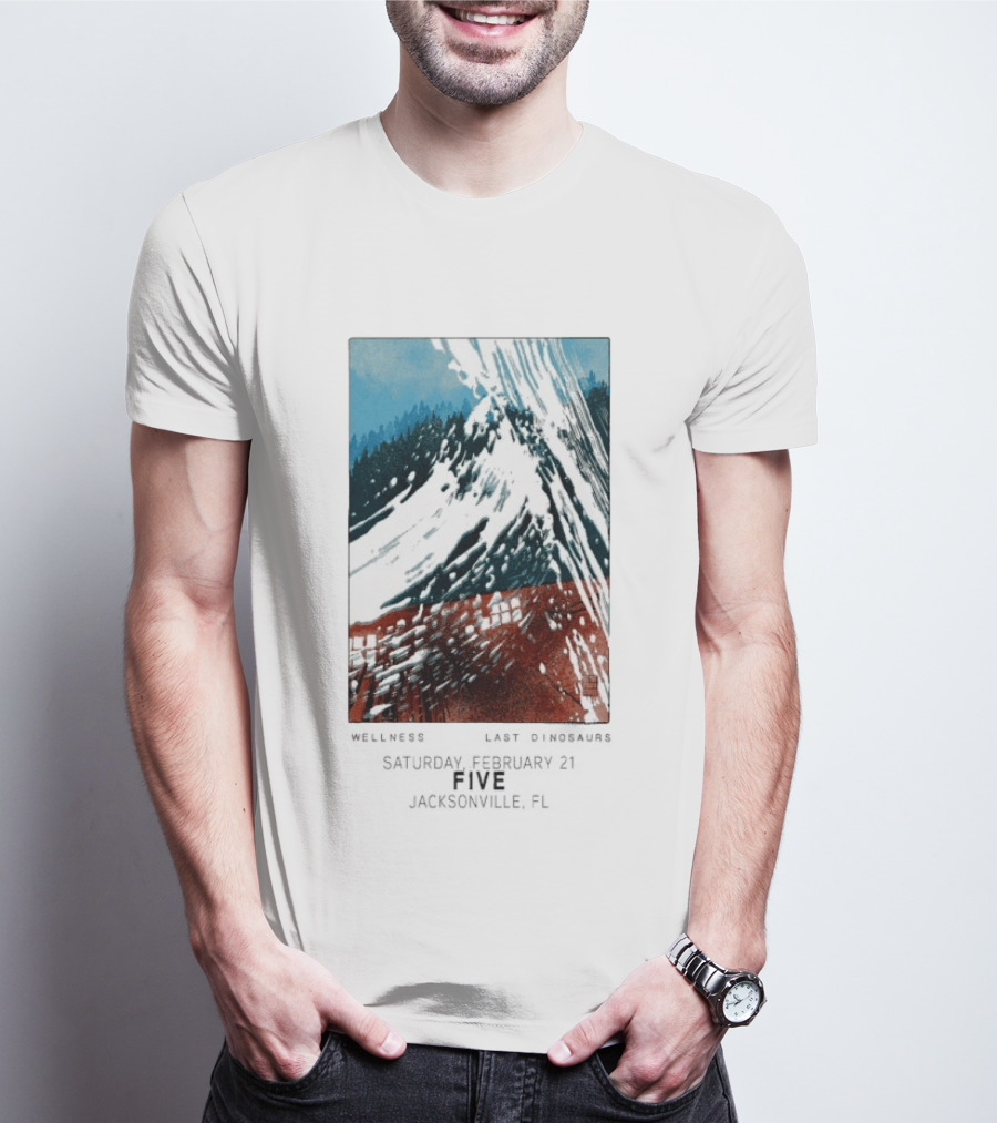 Last Dinosaurs Jacksonville FL Feb 21 2026 Mountain Scene T-Shirt