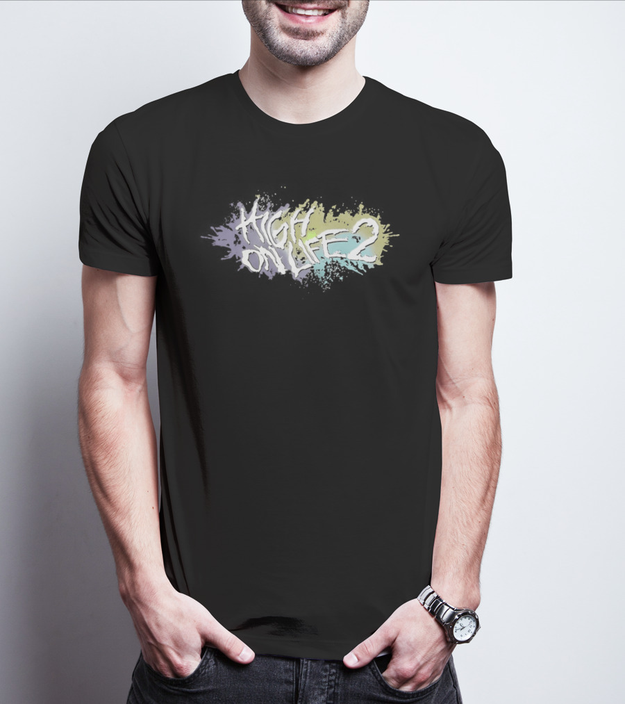 High On Life 2 Paint Splatter Pastel Abstract T-Shirt