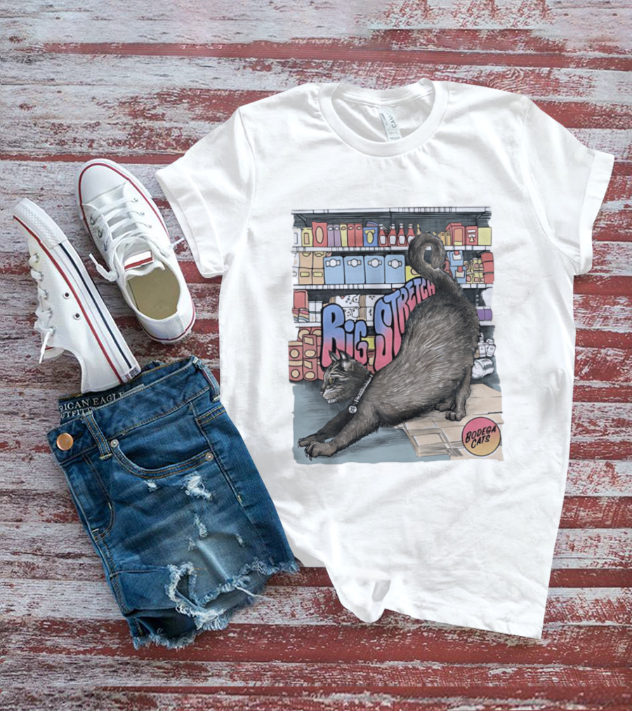 Big Stretch Bodega Cats Groceries Stack T-Shirt