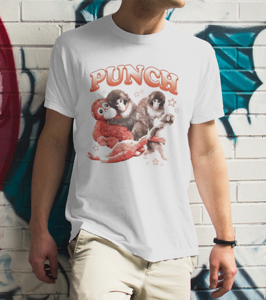 Punch The Monkey With Playful Puppet Friends T-Shirt