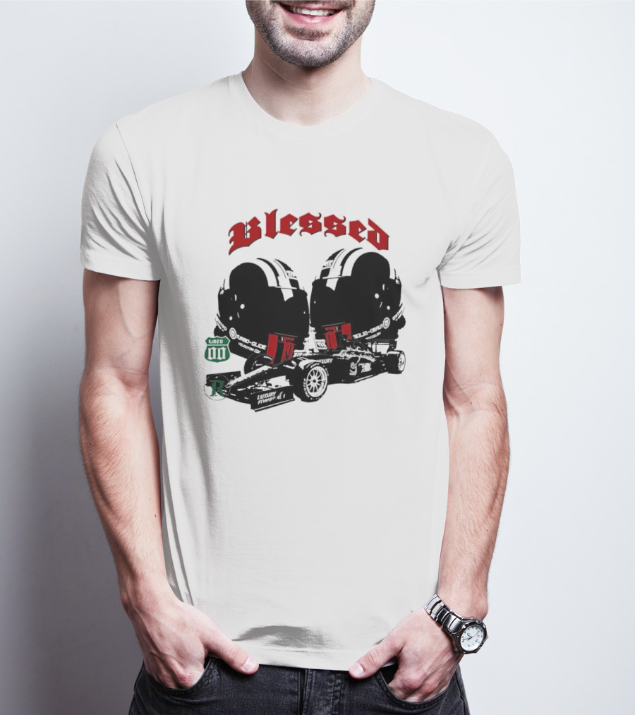 Blessed Formula 1 Racing Vintage Car T-Shirt