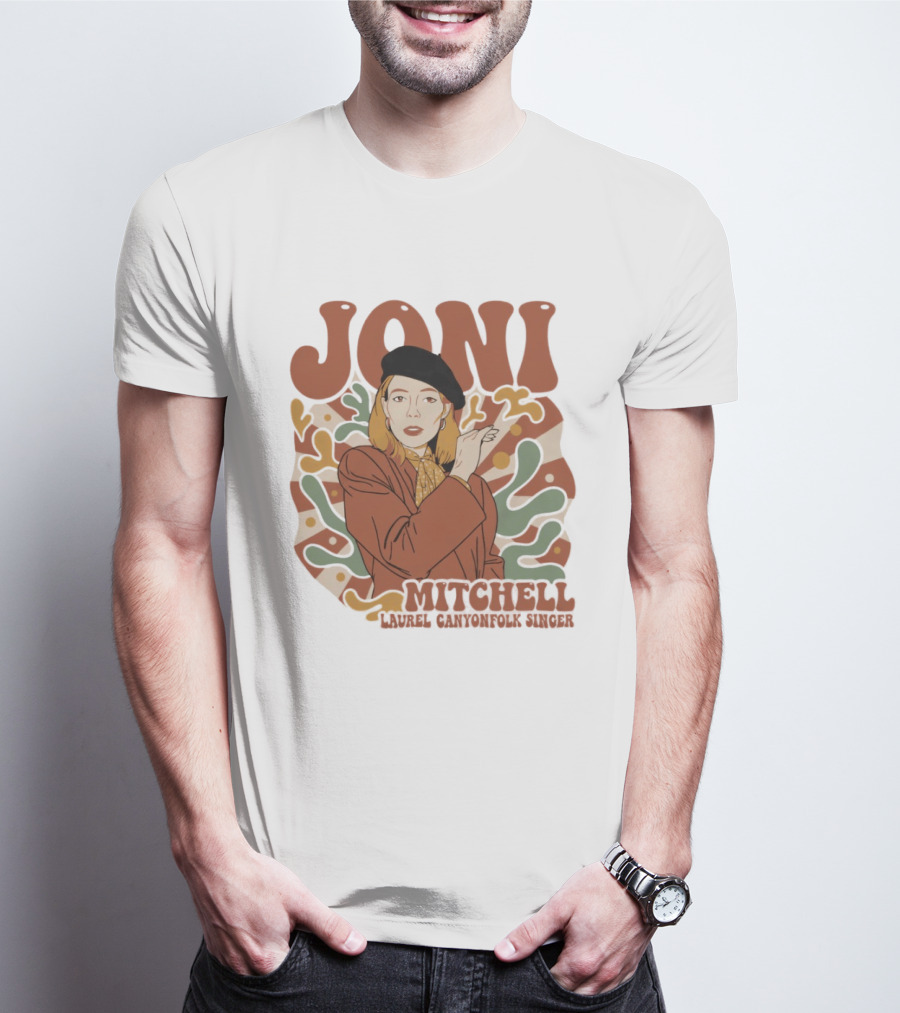 Joni Mitchell Laurel Canyon Folk Singer Iconic 70s T-Shirt