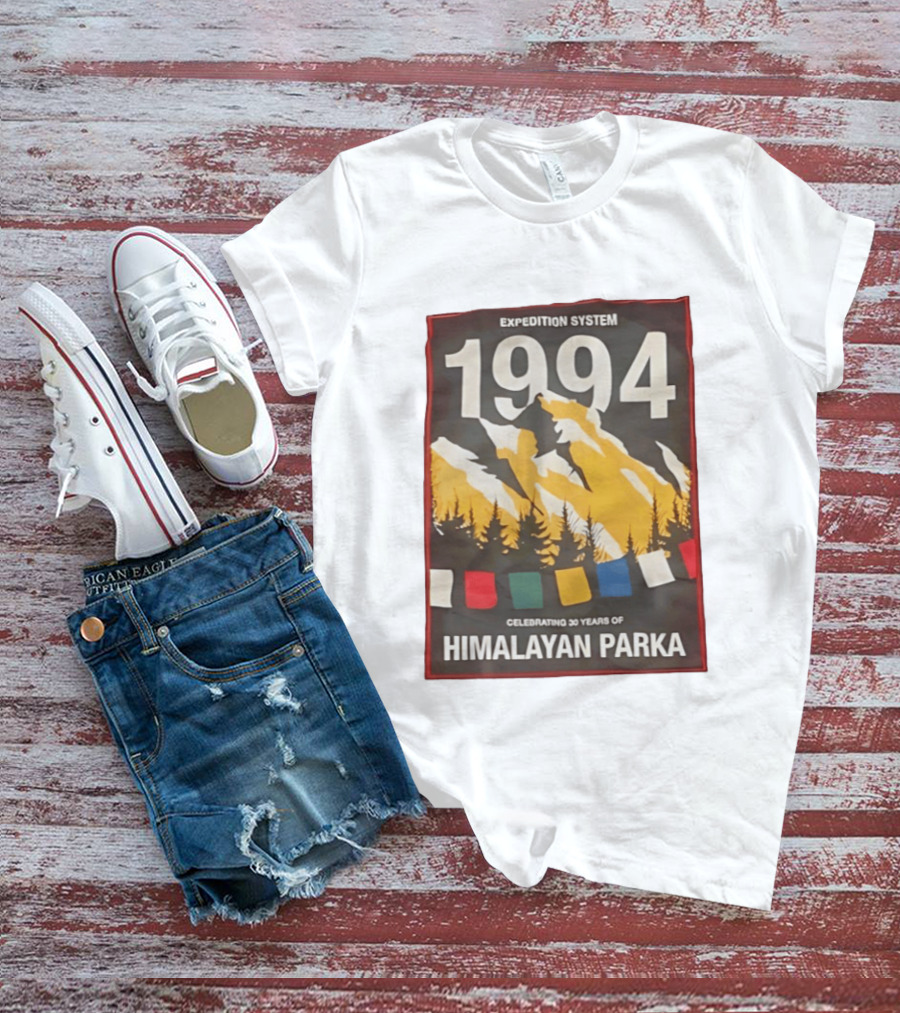 Expedition System 1994 Celebrating 30 Years Of Himalayan Parka Mountain Adventure T-Shirt