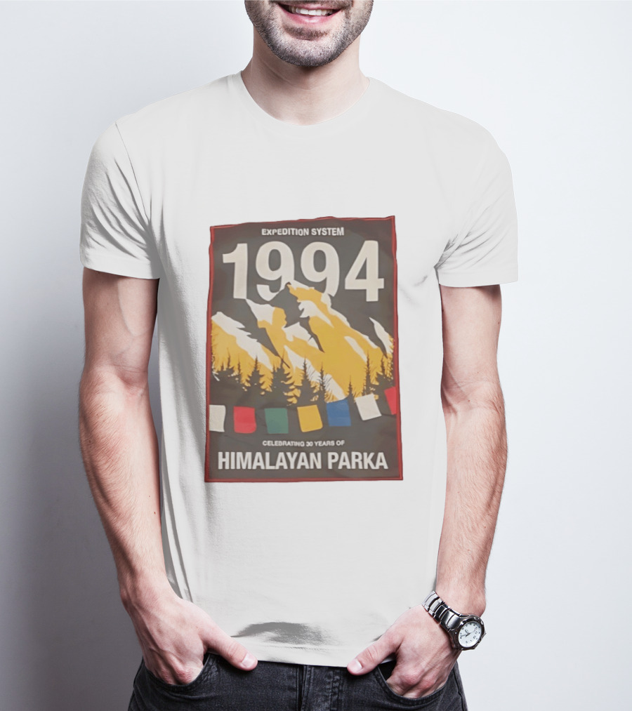 Expedition System 1994 Celebrating 30 Years Of Himalayan Parka Mountain Adventure T-Shirt