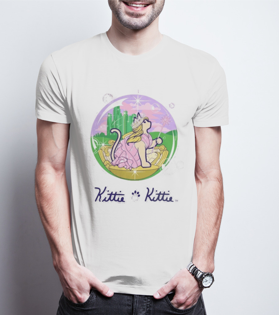 Witch Kittie Kittie Wizard City Cat Bubble Magic T-Shirt