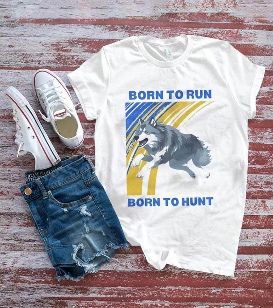 Born To Run Born To Hunt Wolf T-Shirt