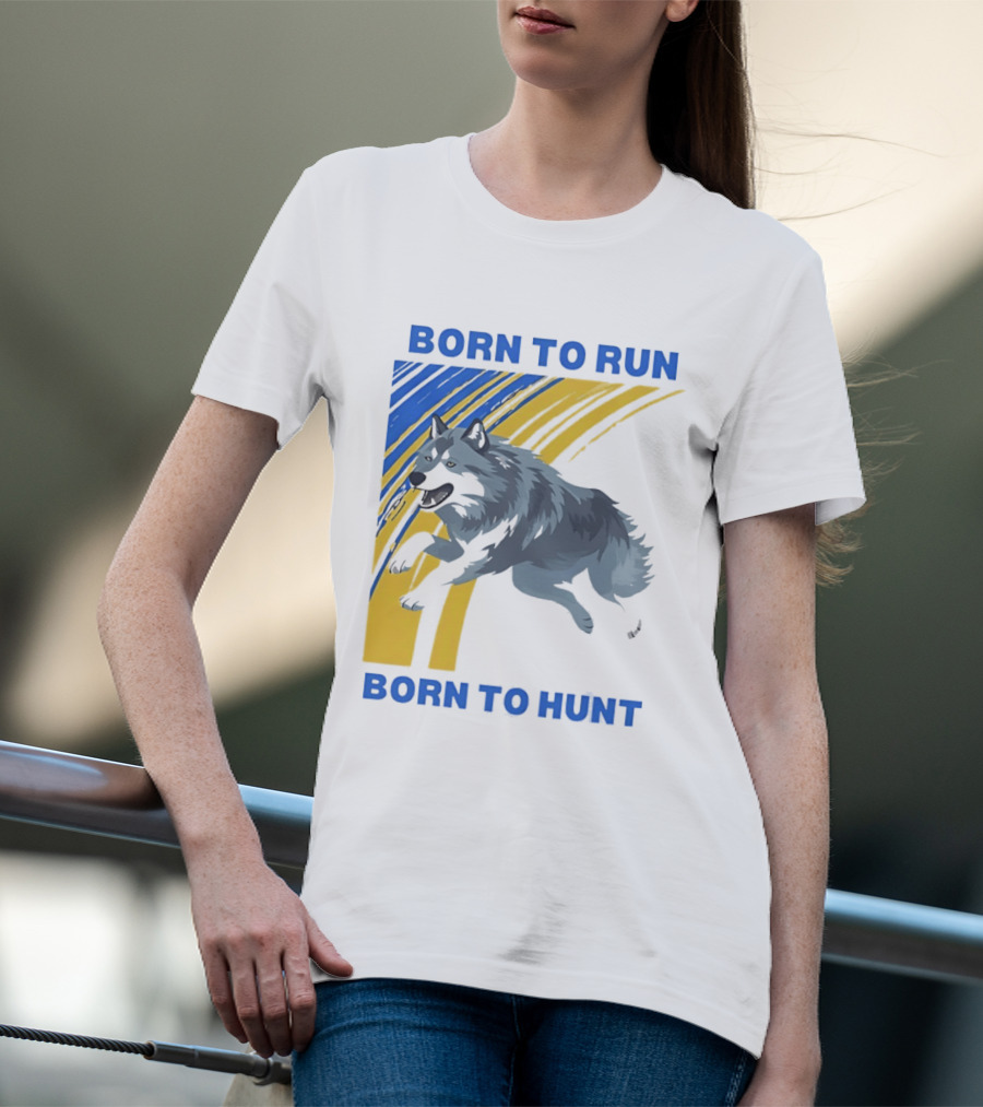 Born To Run Born To Hunt Wolf T-Shirt