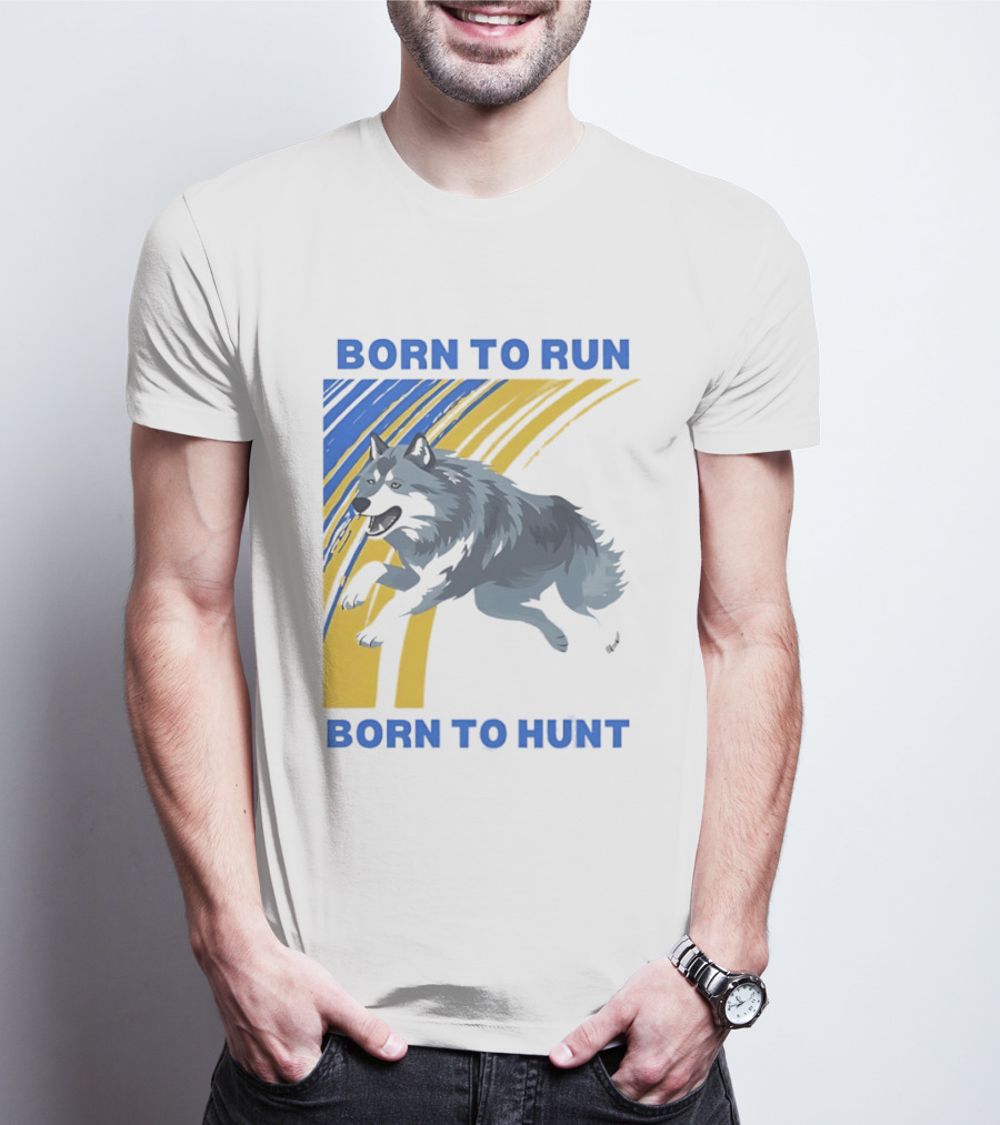 Born To Run Born To Hunt Wolf T-Shirt