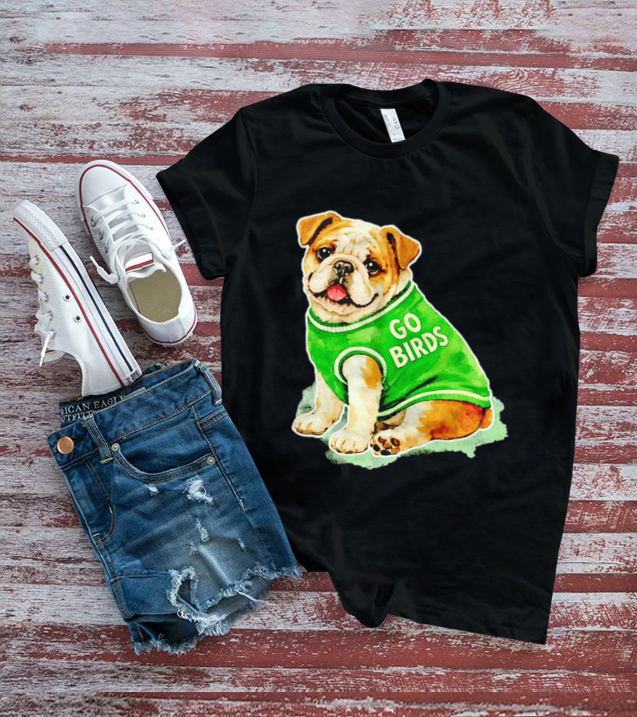 Briish Bulldog Go Birds Phillygoat Passyunk Avenue Green Jersey T-Shirt